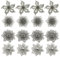 com-four® 12x Deko-Blume mit Clip - Glitzernde Blüten zum Anklemmen - Blumenanstecker als Raumdeko für Weihnachten und Valentinstag [Auswahl variiert]