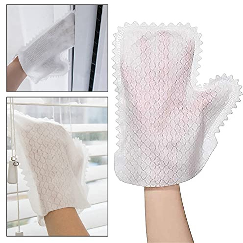 20pcs Dusting Cloths Mitts Disposable, Dust Wipes Mitten for Cleaning furniture Window-Blinds Lamps Glass Counter book Plants Pet Hair, Protective Hand Dish Rags for Kitchen, household Feather Dusters