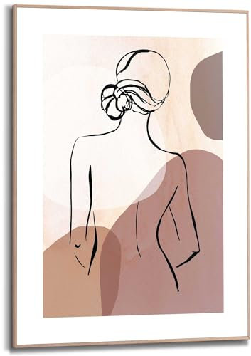 REINDERS Gerahmtes Bild, Frau, Schlafzimmer, Bilder, Wanddeko, Room Decor, MDF, Braun, 70x50cm