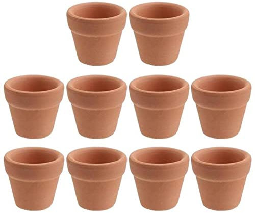 YUANstore Lot de 10/12/20 pots de fleurs rouges en terre cuite avec trou pour cactus et plantes grasses (3 x 3 cm)