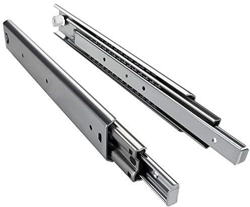 KÖNIG Vollauszug Schubladenschienen KVA-53-100-NF, 300mm, Schubladenauszug mit Kugelführung 53mm, Innenschiene trennbar, Tragkraft bis 100kg, verzinkte Oberfläche gegen Korrosion, 1 Paar (2 Stück)