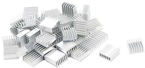 100 Stück Mini-Kühlkörper, 14 x 14 x 6 mm, Aluminium-Kühlkörper zur Kühlung von VRM-Schritttreiber, VRAM-Reglern