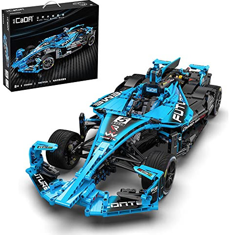 CaDA Master C64004W Formula Racing, 1667 Teile Master 1/8 Modell Sportwagen-Bausatz, MOC Technik Super Car Building Blocks (Classic Version)