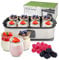 7Penn Máquina para hacer yogur – Máquina para hacer yogur francés y griego con control de temperatura, incluye 8 tarros de yogur con tapas