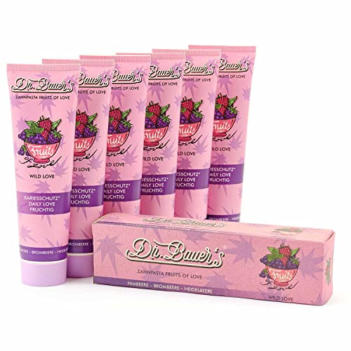Dr. Bauer's Fruits of Love Wild Love Zahnpasta, Zahncreme, 6er Pack