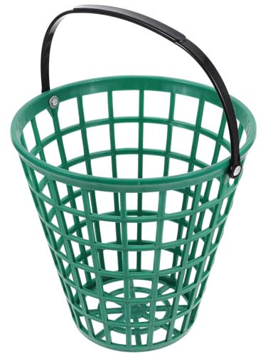 Warmhm Golf Ball Basket Range Baskets Carrying Buckets Golfball Storage Container with Handle for Outdoor Sport (Green,22 x 22cm)
