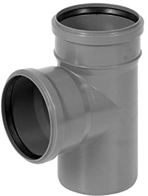 KNM TRADE HT-Abzweig DN 110 45° – T-Stück PP grau für Abwasser innen