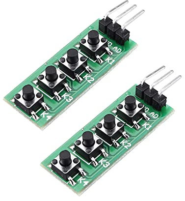RAKSTORE 2 Stück 3,3 V 5 V KC11B04 4 Tasten Analog Tasten AD Tastatur Board Modul ADC Port Tastatur für Arduino MEGA2560 ARM AVR PIC