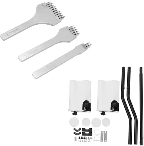 Juego de Perforadores de Cuero,Tenedores para Cuero 3.85mm,tenedores para perforar cuero, 3 Herramienta de perforación de agujeros de cuero para trabajos manuales. para Equilibrio Flotante De Pesca