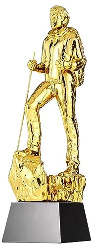 Pokale, Medaillen Auszeichnungen Wander-Bergsteiger-Trophäe Meisterschaftstrophäe Im Outdoor-Kletter-Cross-Country-Wettbewerb Bergsteiger-Ehrentrophäe (Color : Gold, S : 8 * 28cm)