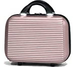CELIMS - Reise-Kulturbeutel 35cm | Hartschalen ABS Kosmetikkoffer | Hängende Kulturtasche | Vanity | Roségold