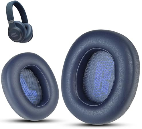 Krone Kalpasmos Memory Ear Pad Replacements for JBL Live 650 BTNC & E65BTNC, Compatible with JBL E65, E65BTNC, Duet NC, Live 650BTNC, Live 660 BTNC Headphones - Blue