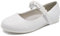 IF Scarpe Ballerine da Bambina Ragazza Perline Fiori Cerimonia Gioiello Comunione W7052 Bianco N.36
