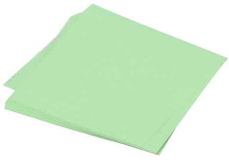 QUARKZMAN 50 Blatt Origami Papier, doppelseitiges Bastelpapier hellgrün 25 x 25 cm Bastelpapier Set 70 g/m², Faltpapier Quadratisch für Kinder-Erwachsene, DIY, Schul-Kunsthandwerksprojekte