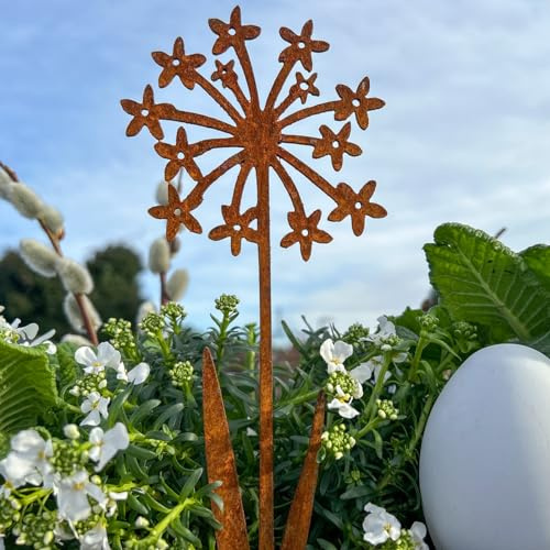 Kleiner Gartenstecker Pusteblume