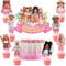 Pyeunglloon 25 Pcs Assorted Cake Toppers for Girls' Birthday Parties