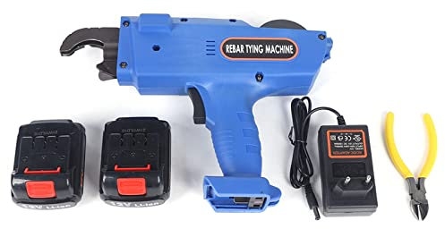 SOLOCJNL Rebar Tying Binding Machine, 8 mm - 34 mm handgeführtes Rebar Animal Binding Machine mit 2 Pieces 4500 mAh Battery and Charger für Baumarkt