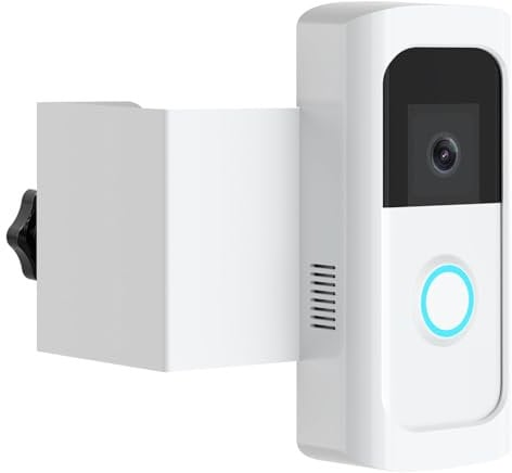 Anti-Theft Video Doorbell Mount, Doorbell Door Bracket No Drilling Compatible with Ring Video Doorbell 2/ (2020 Release)/ Battery Doorbell Plus/Pro for Houses, Apartments, Rentals (White)
