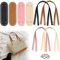 Forhandy 12 Stück Taschenboden Taschenhenkel Set, PU Taschengriffe Taschenboden Schultergurte Set mit Niet 30x10cm für Häkeltasche Stricktasche Umhängetasche DIY Taschen