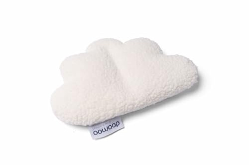 Doomoo Snoogy Wärmekissen Baby - Anti-Kolik Kuscheltier Wolke aus Bio-Baumwolle, natürliches Wärmekissen mit Raps- und Lavendelsamen, Mikrowellen- & Gefrierfachgeeignet, Cloudy White