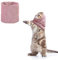 LUFFLOK Katzen Mütze, Katzenbekleidung, Katzenkostüm, Winterwarme Mütze, Ohrenschützer für Katzen, Snood für Angstlinderung, Haustier Kapuzenpullover, Katzenkostüme, Lärmschutz für Katzen (Rosa)