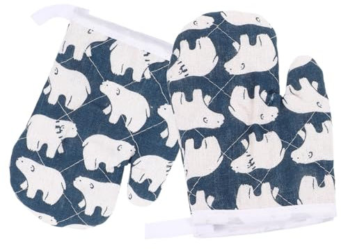 KICHOUSE 2 Stück Kinder Ofenhandschuhe Hitzebeständig rutschfest Ideal Für Kleine Hände Perfekt Zum Kochen Und Backen Farbenfrohes Design Für Kinder Küchenhandschuhe Für Die Sichere