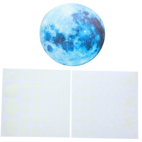 UKCOCO 1satz Nachtleuchtende Wandsticker Für Schlafzimmer Sterne Und Mond Deko Einfach Anzubringen Für Wände Decken Fenster Und Türen Geeignet Für Kinderzimmer Und