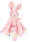 SIMYJOY Schnuffeltuch Baby Schmusetuch mit Namen Weiches Babydecke Personalisiert Babygeschenke für Neugeborene Rosa Hase