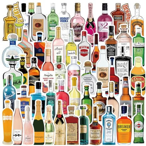 56 Teile/los Weine Bier Aufkleber Wasserdichte Vinyl Anime Aufkleber Aufkleber für Laptop Wasserflasche Gitarre Reise Geschenk für Kinder Teenager Erwachsene Mädchen Jungen