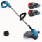 Cordless Strimmer,Compatible with Makita 18V Batterdless ，New Upgrades Grass Trimmer and Lawn Edger,with 2 * 3.0Ah Batteries&Replacement Spool