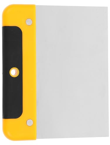 DEARMAMY Spatola in Acciaio Inossidabile per Stucco e Raschietto Pulizia Multiuso Leggera e Resistente per Riempire Fessure e Pulizia Difficile Manico Ergonomico per Appenderla