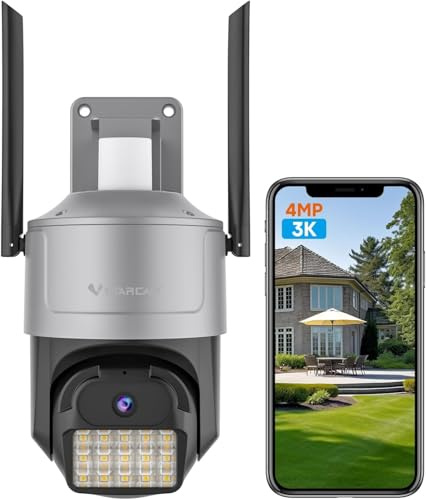 VSTARCAM Telecamera di sorveglianza 3K 5G per esterni, visione notturna da 100 m, rilevamento del movimento, 5 GHz/2,4 GHz, rotazione e inclinazione a 360°, telecamera di sicurezza impermeabile per