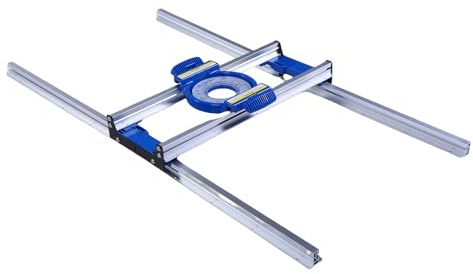 VBESTLIFE Router Sled for Flattening Slabs, 3 Axis Precision Height Adjustment System Router Sled Kit Reinforced Rails for Wood Board End Face Plate Resin Projects