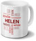 printplanet Tasse mit Namen Helen Positive Eigenschaften Tagcloud - Rot - Namenstasse, Kaffeebecher, Mug, Becher, Kaffeetasse