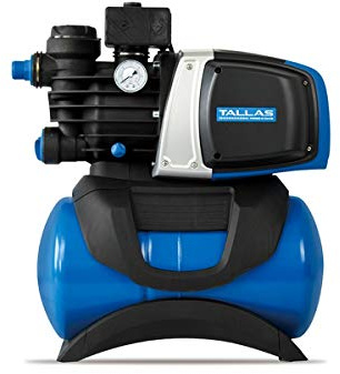 Tallas D-BOOST 1100 Hauswasserwerk - 3.750 L/Std. - 1100W - Förderhöhe 45 m - Automatische Ein- / Ausschaltung - Inkl. Wasserfilter - Gartenpumpe