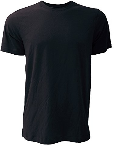 Bella Men's Canvas Jersey Crew Neck T-Shirt Large Heather Black
