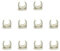 Sinmova 10PCS 40mm U Type Colliers de Tuyau Conduit Raccords Blanc