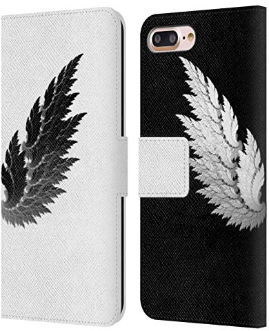 Head Case Designs Offizielle Haroulita Engel Monochrome Leder-Wallet-Hülle Kompatibel mit Apple iPhone 7 Plus/iPhone 8 Plus