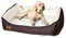 Odol-Plu Hundebett Hundekissen Hundesofa Hundekorb Katzenbett Tierbett 90 X 60 cm, wasserdicht (Braun-Beige)