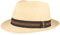Breiter Original Sombrero Panamá de Paja Hecho a Mano en Ecuador Sombrero de Verano Trilby Protección UV - 100% Paja - Refuerzo contra deformaciones, Natural L