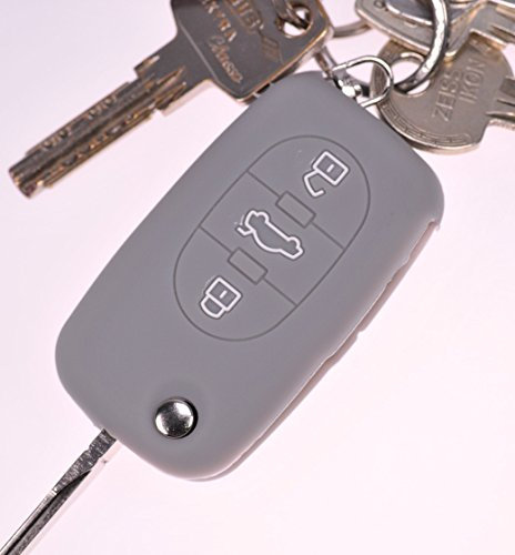 Soft Case Schutz Hülle Auto Schlüssel Grau für Audi A4 B6 A3 8L A6 C5 A2 K