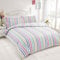 Rapport home Brushed Cotton Multicoloured Candy Striped Flannette Single Bedding Set