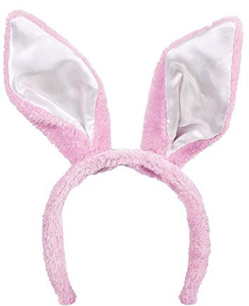 TH-MP Hasenohren Haarreif Bunny Osterhase Kostüm Zubehör Löffel Kaninchen Tierkostüm Accessoire (Rosa)