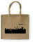44spaces Große geräumige Einkaufstasche Berlin Skyline - Jute Natur/Schwarz - Stylische Picknick-Tasche Tragetasche zum Einkaufen - Multifunktional Robust Wiederverwendbar Schwere Lasten