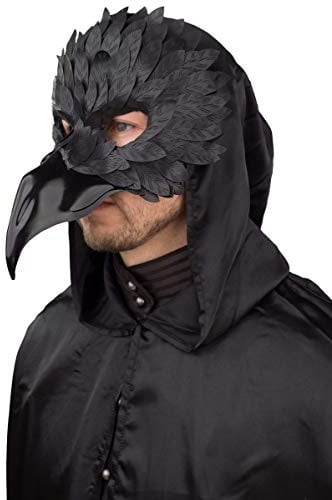 Orlob Fasching Herren Maske Rabe