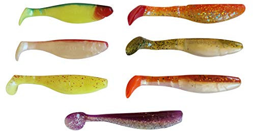 SANDAFishing Gummifische Set Kopyto River - Classic King Shad 4 11cm für Zander Barsch Hecht Huchen Wels Angeln Raubfisch Gummi Köder fischen Fishing(Classic/River/King Shad 1)
