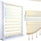 Brillant® Doppelrollo Klemmfix ohne Bohren – Medusa Barock Muster mit Glitzer, Duo-Rollo Blickdicht & transparent, mit Perlenzug, Fensterrollo für Fenster & Türen Gold Beige 100 x 200 cm (B x L)