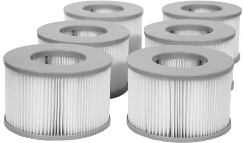 Happy Garden Lot de 6 Cartouches filtrantes pour Spa Gonflable Mspa, filtres pour Spa Gonflable