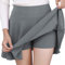 DJT Damen Mädchen Basic Solid Dehnbaren Informell Mini Skater Rock mit Shorts Grau Small