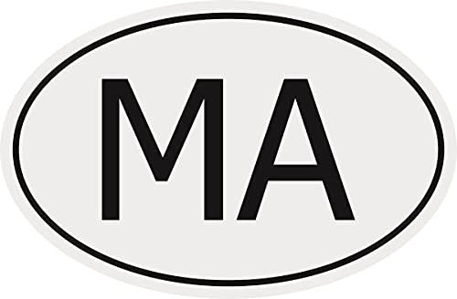 U24 Autocollant pour plaque d'immatriculation de voiture avec inscription « MA = Maroc »